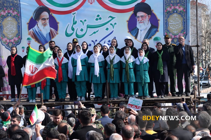 جشن ملی ۲۲ بهمن در صومعه‌سرا | تصاویر